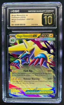 2025 Pokemon Mega Evolution Manectric ex Double Rare #050/132 CGC 10 - Image 1