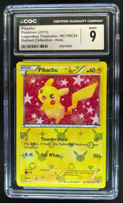 2013 Pokemon Legendary Treasures Pikachu Radiant Collection Holo #RC7/RC25 CGC 9 - Image 1