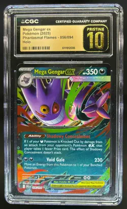 2025 Pokemon Phantasmal Flames Mega Gengar ex Double Rare #056/094 CGC 10 - Image 1