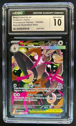 2025 Pokemon Mega Lopunny ex Special Illustration Rare #128/094 CGC 10 - Image 1