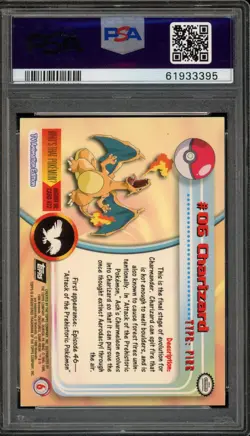 Pokemon Topps Charizard Foil #06 PSA 10 Gem Mint - Image 2