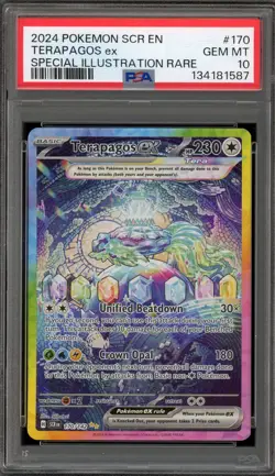 Pokemon Terapagos ex Stellar Crown Special Illustration Rare #170 PSA 10 - Image 1