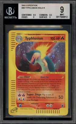 Pokemon Typhlosion Expedition Holo Rare #28 BGS 9 Mint - Image 1