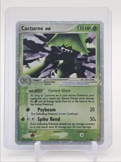 CACTURNE EX 2005 POKEMON EX EMERALD HOLO RARE 91/106 Q6438 - Image 1
