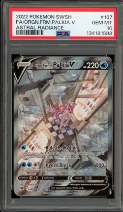 Pokemon Origin Forme Palkia V Astral Radiance Full Alt Art #167 PSA 10 Gem Mint - Image 1