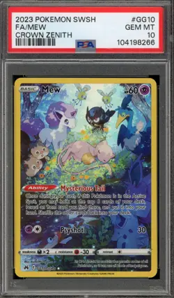 Pokemon Mew Crown Zenith Galarian Gallery Full Art #GG10 PSA 10 Gem Mint - Image 1