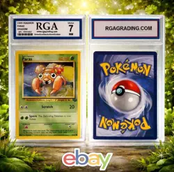 🍄 1999 Pokemon Paras 59/64 Jungle Shadow RGA 7 NM Graded Slab - Image 1