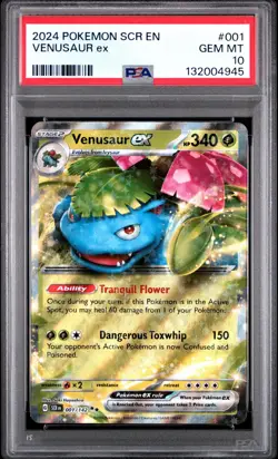 2024 POKEMON SCR EN-STELLAR CROWN #001 VENUSAUR EX PSA 10 - Image 1