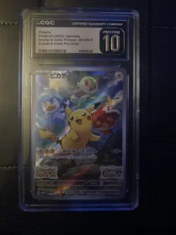 2022 POKEMON JAPANESE SCARLET & VIOLET PROMOS # 001/SV-P PIKACHU CGC 10 PRISTINE - Image 1