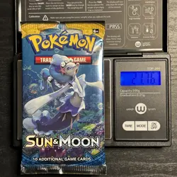 Pokemon Sun & Moon Base Set Booster Pack 2017 21.76g - Image 1