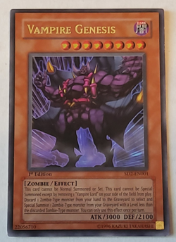 Yu-Gi-Oh Vampire Dragon Ultra Rare 1st edition SD2-EN001 - Image 1