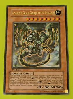 Yu-Gi-Oh Ancient Gear Gadjiltron Dragon 1st Edition Ultra Rare SD10-EN001 Nm - Image 1