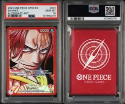 2024 ONE PIECE OP09 EN SHANKS ALTERNATE ART #001 PSA 10 - Image 3