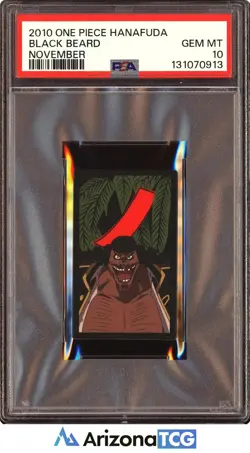 One Piece 2010 Black Beard - November One Piece Hanafuda GEM MINT PSA 10 - Image 1