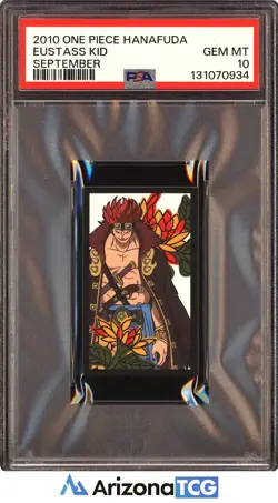 One Piece 2010 Eustass Kid September One Piece Hanafuda GEM MINT PSA 10 - Image 1