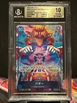 BGS 10 PRISTINE Japanese One Piece 2024 Buggy OP09-051 Emperors ALT ART R - Image 1