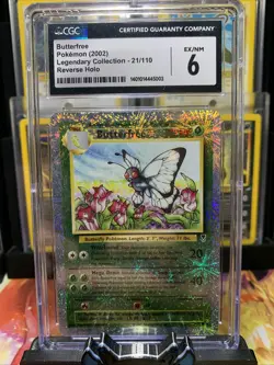 Pokemon TCG Butterfree Legendary Collection Reverse Holo Rare Card 21/110 2002 - Image 1