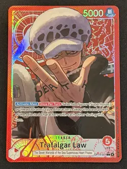 Trafalgar Law - OP14-001 Leader (Alternate Art)The Azure Sea's Seven Foil NM - Image 1