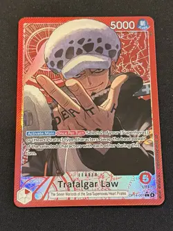 Trafalgar Law - OP14-001 Leader (Alternate Art)The Azure Sea's Seven Foil NM - Image 2
