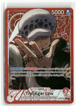 Trafalgar Law - (Alternate Art) OP14-001 The Azure Sea's Seven One Piece Foil NM - Image 1
