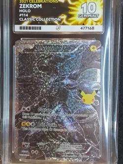 Zekrom Full Art Card 114/114 - Pokemon TCG Celebrations Ace Gem Mint 10 - Image 2