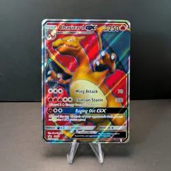 Pokemon TCG Charizard GX SM60 Full Art Black Star Promo Textured Holo Card - Image 1