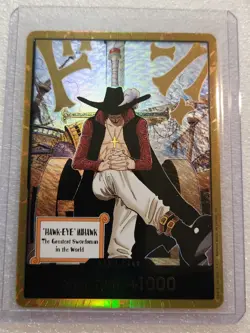 DON!! Card Gold Frame Mihawk OP14 ONE PIECE Seven Warlords of the Azure Ocean NM - Image 1