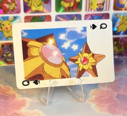 Pikachu Pokemon Vintage Playing Poker Card Charizard Nintendo - Prism Holo Back - Image 2