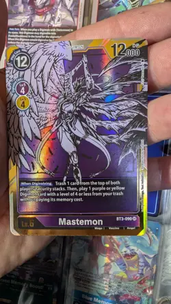 Digimon Card Game Mastemon BT3-090 SR Alt Art - Mint - Image 1