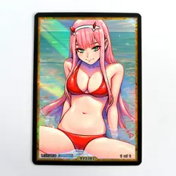 ZERO TWO Waifu Anime Card LIMITED 1/1 Custom TCG Holo Goddess Story ACG T13387 - Image 1