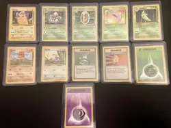 Lot of 11 Pokemon cards - base set - English - All NM - Image 1