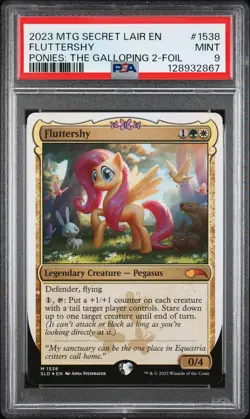 2023 MAGIC: THE GATHERING SECRET LAIR DROP #1538 FLUTTERSHY PSA 9 - Image 1