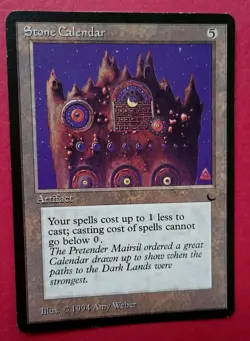 Magic the Gathering MTG The Dark STONE CALENDAR R LP/EX 1994 Nice! - Image 2