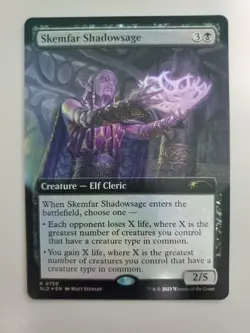 MTG Skemfar Shadowsage Secret Lair Drop Series 0759 Foil Borderless Rare - Image 1