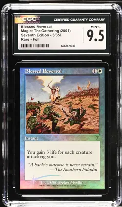 BLESSED REVERSAL 7th Edition Foil Rare CGC 9.5 MTG [Nostalgium] - Image 1