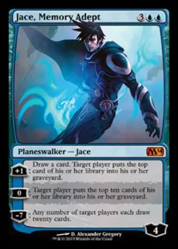 1x Jace, Memory Adept Moderate Play, English Magic 2014 MTG Magic - Image 1