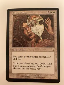 MTG NM Ivory Mask Mercadian Masques Free Shipping In The US with Tracking - Image 1