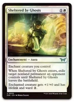 MTG Sheltered by Ghosts (30/499) Duskmourn House of Horror FOIL - Image 1