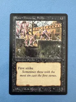 MTG Arabian Nights Edition Stone Throwing D*vls! 1993 Vintage Magic! - Image 1