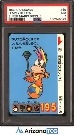Super Mario Bros 3 1989 Lemmy Koopa 40 Carddass Japanese PSA 7 - Image 1