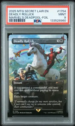 Deadly Rollick (Rainbow Foil) #1754 Secret Lair Drop Foil Deadpool - PSA 9 Mint - Image 1
