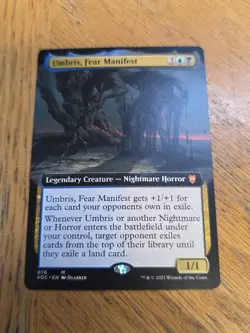 MTG Innistrad Crimson Vow Umbris Fear Manifest Extended Art - Image 1