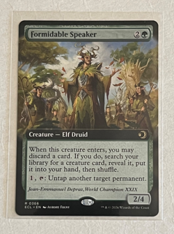 MTG Formidable Speaker - Extended Art - Lorwyn Eclipsed #366 - Image 1