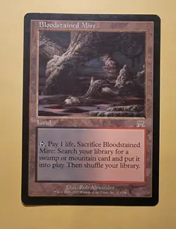 Bloodstained Mire ONSLAUGHT Magic The Gathering MTG #313 Rob Alexander - Image 1