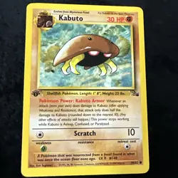 Pokemon TCG Fossil 1st Edition 50/62 Kabuto LP+ - Image 1