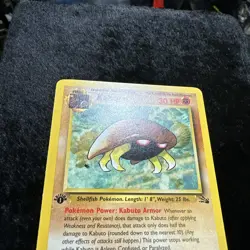 Pokemon TCG Fossil 1st Edition 50/62 Kabuto LP+ - Image 3