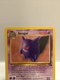 Pokemon TCG Gengar 20/62 Fossil Regular Unlimited WOTC Vintage - Image 2