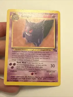 Pokemon TCG Gengar 20/62 Fossil Regular Unlimited WOTC Vintage - Image 5