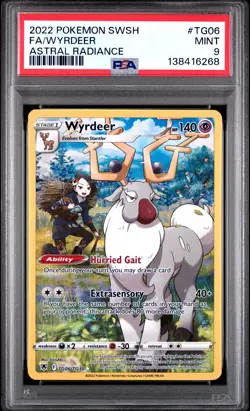 2022 POKEMON SWORD & SHIELD ASTRAL RADIANCE #TG06 FULL ART/WYRDEER PSA 9 - Image 1