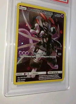 Pokemon 2019 Fall Chest Black Star Promo Armored Mewtwo Full Art #SM228 PSA 6 EX - Image 2